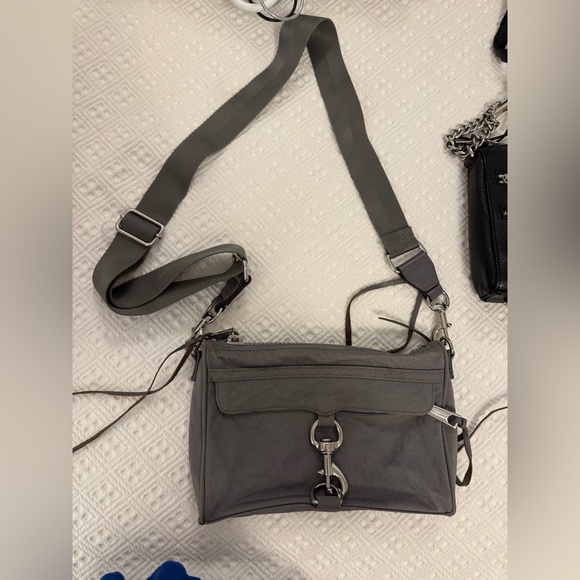 Rebecca Minkoff Charcoal Crossbody Bag with Silver Accents - Picture 4 of 6